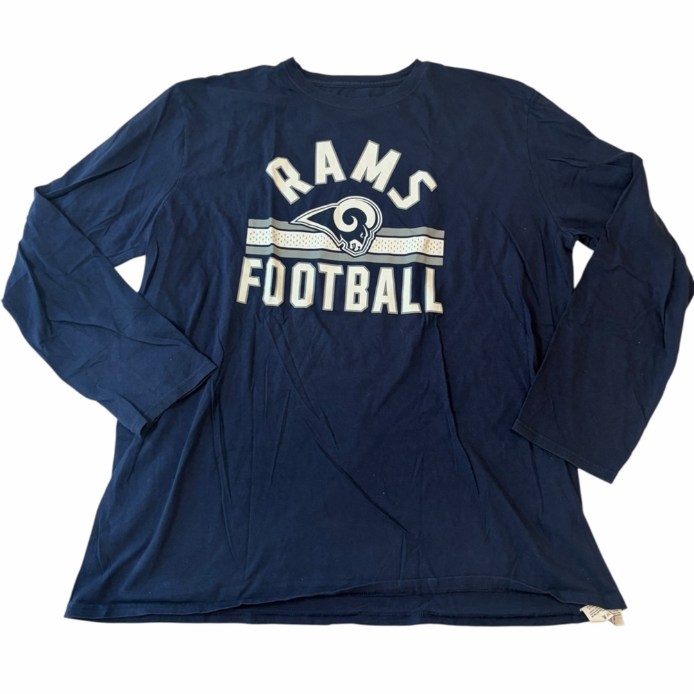 NFL Rams Football Navy Long Sleeve Tee
